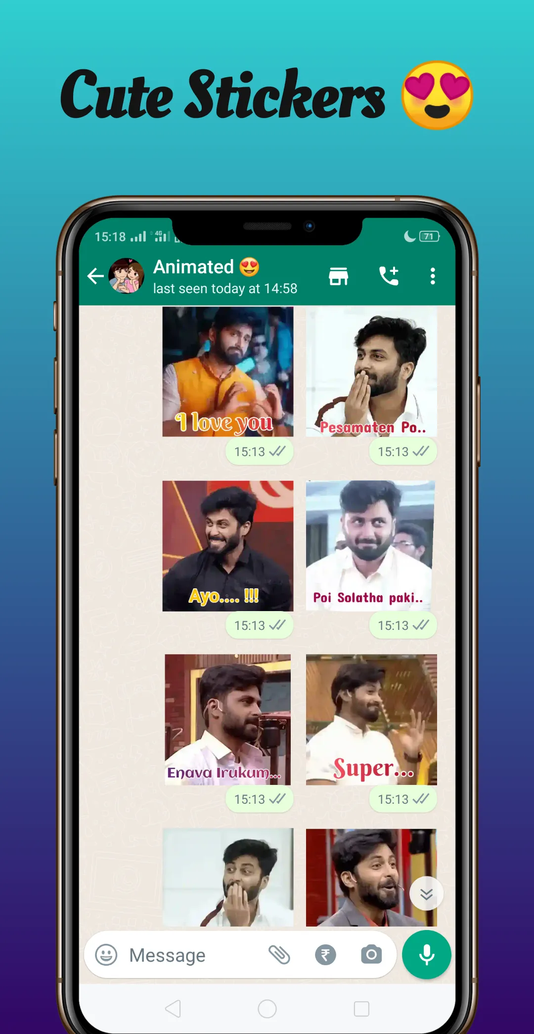 Ashwin - Animated Stickers | Indus Appstore | Screenshot