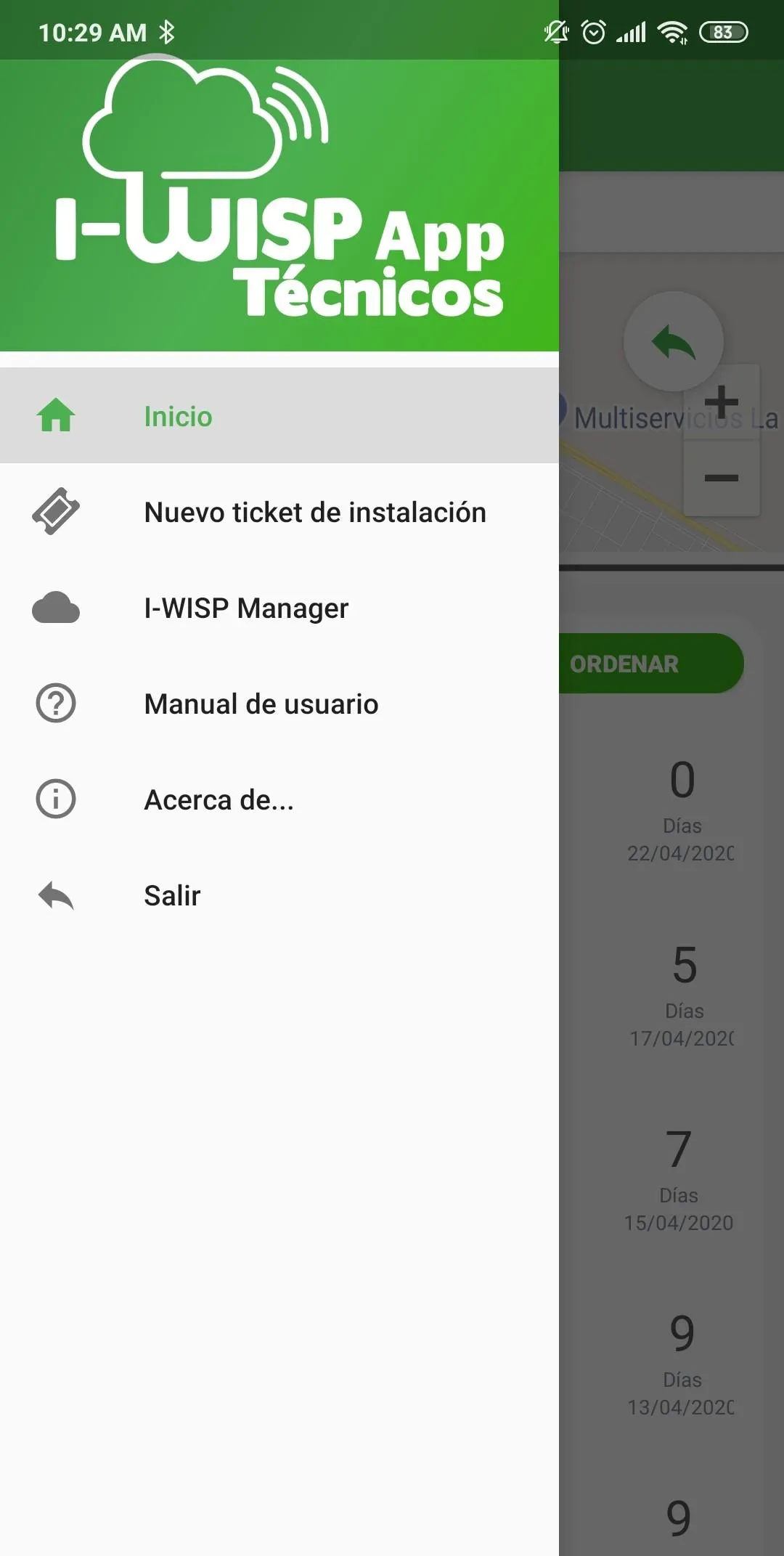 I-WISP App Técnicos | Indus Appstore | Screenshot