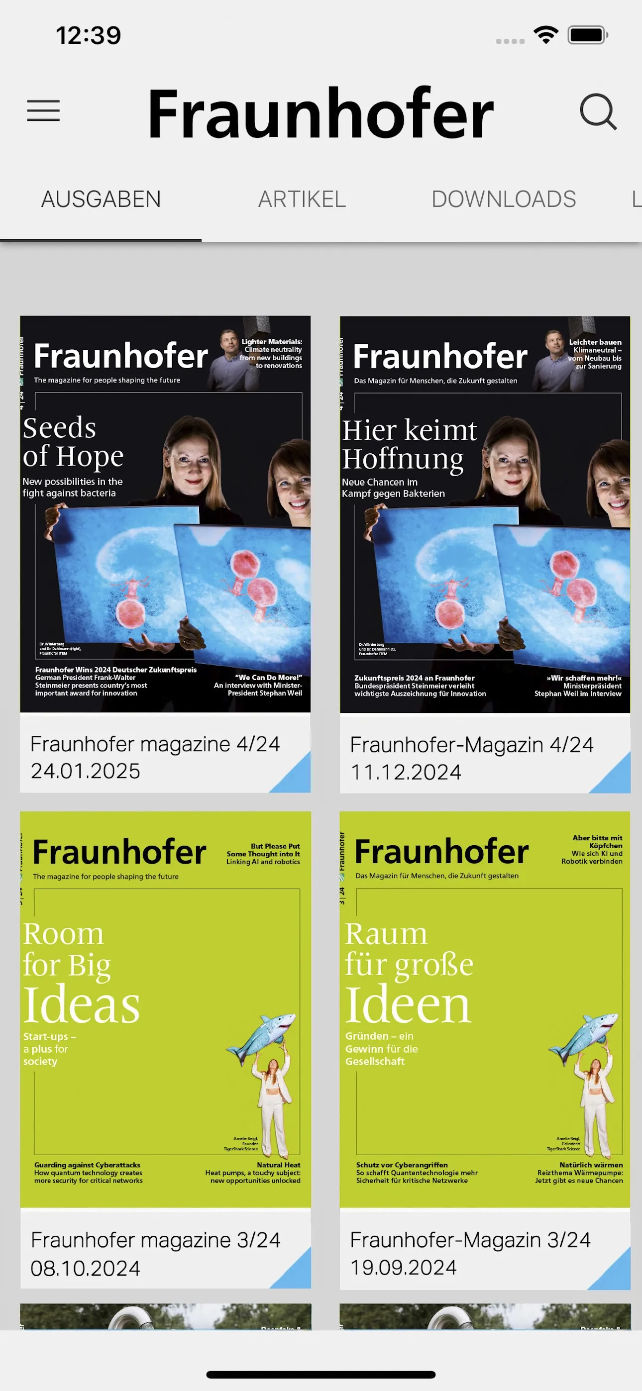 Fraunhofer-Magazin | Indus Appstore | Screenshot