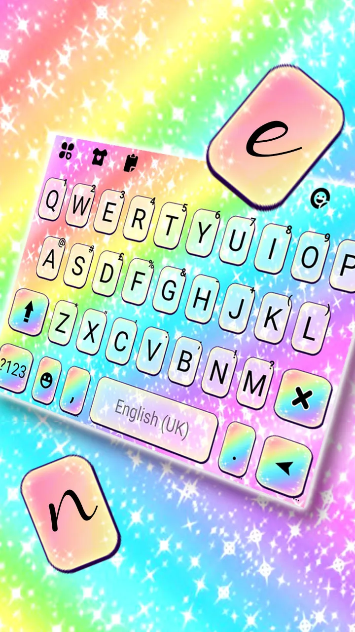 Shining Rainbow Keyboard Backg | Indus Appstore | Screenshot