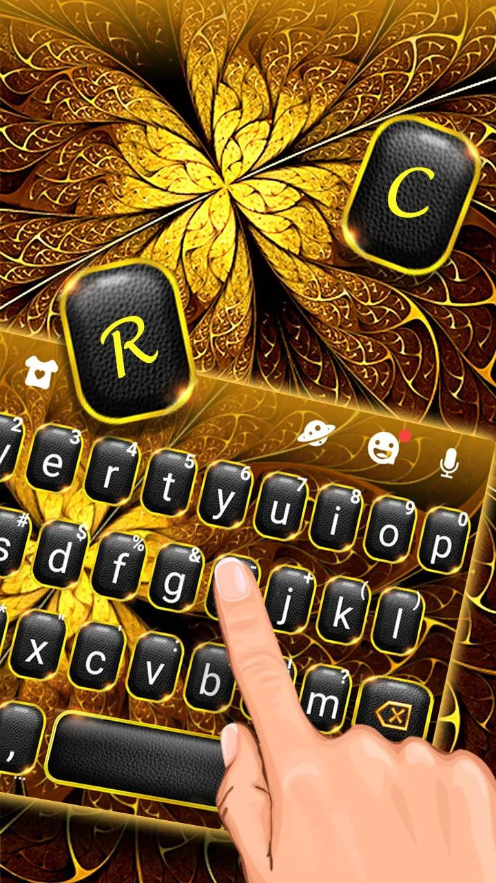 Golden Vintage Rose Keyboard T | Indus Appstore | Screenshot