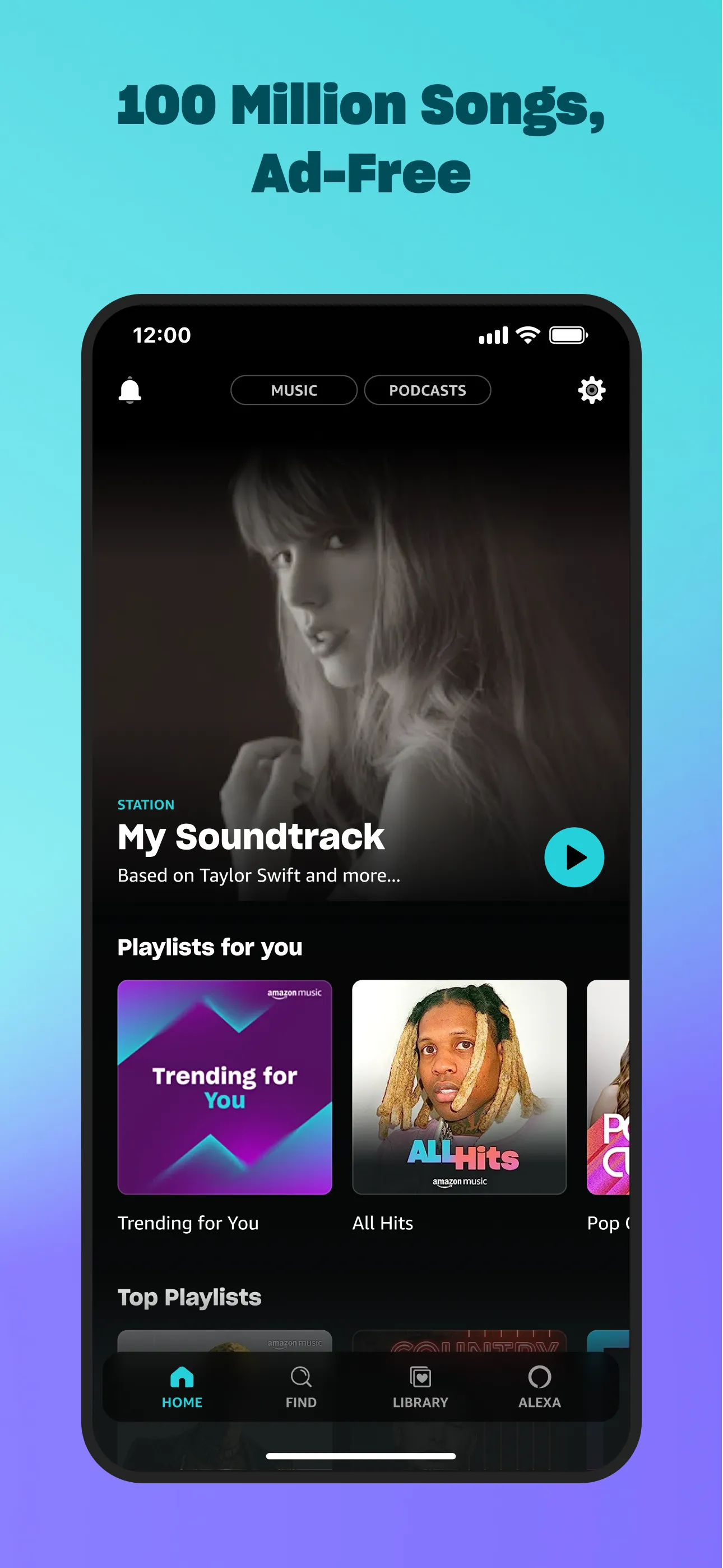 Amazon Music: Songs & Podcasts | Indus Appstore | Screenshot
