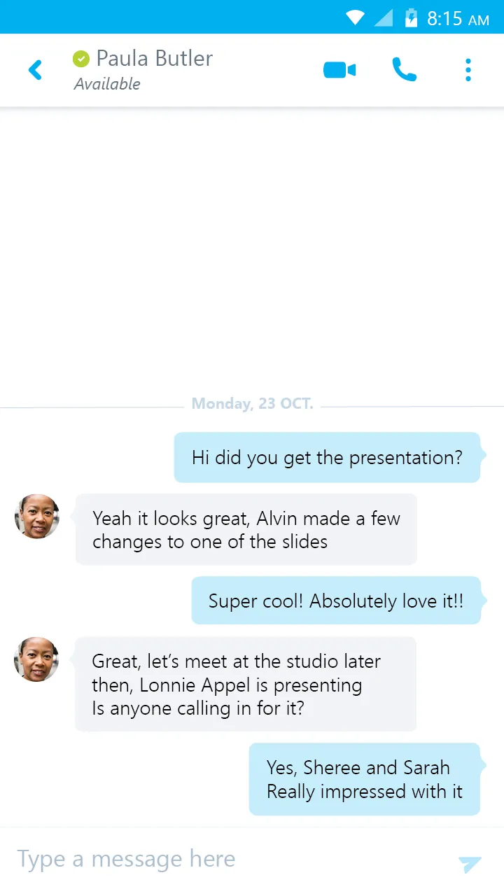 Skype for Business for Android | Indus Appstore | Screenshot