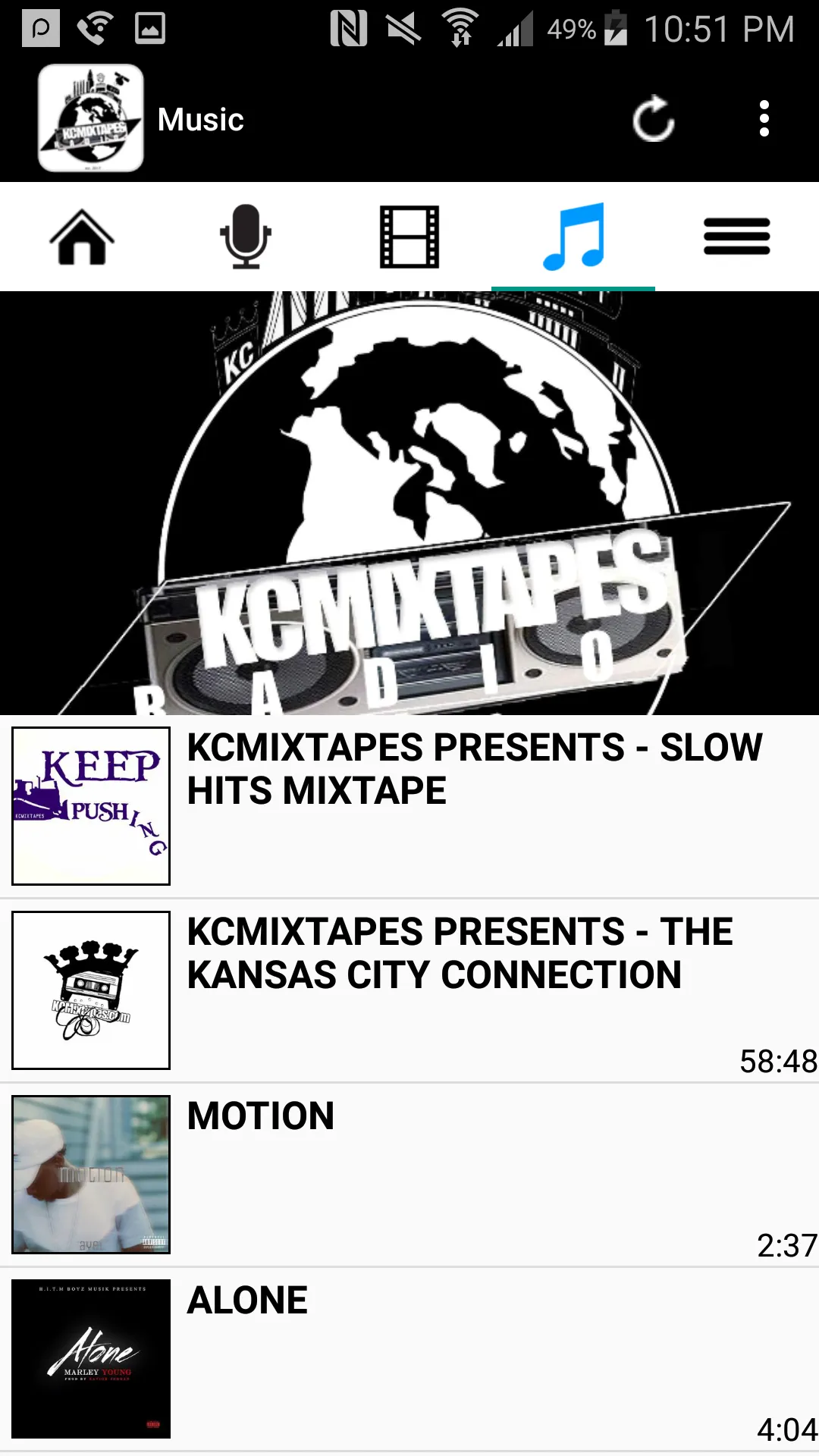 KCMIXTAPESRADIO | Indus Appstore | Screenshot