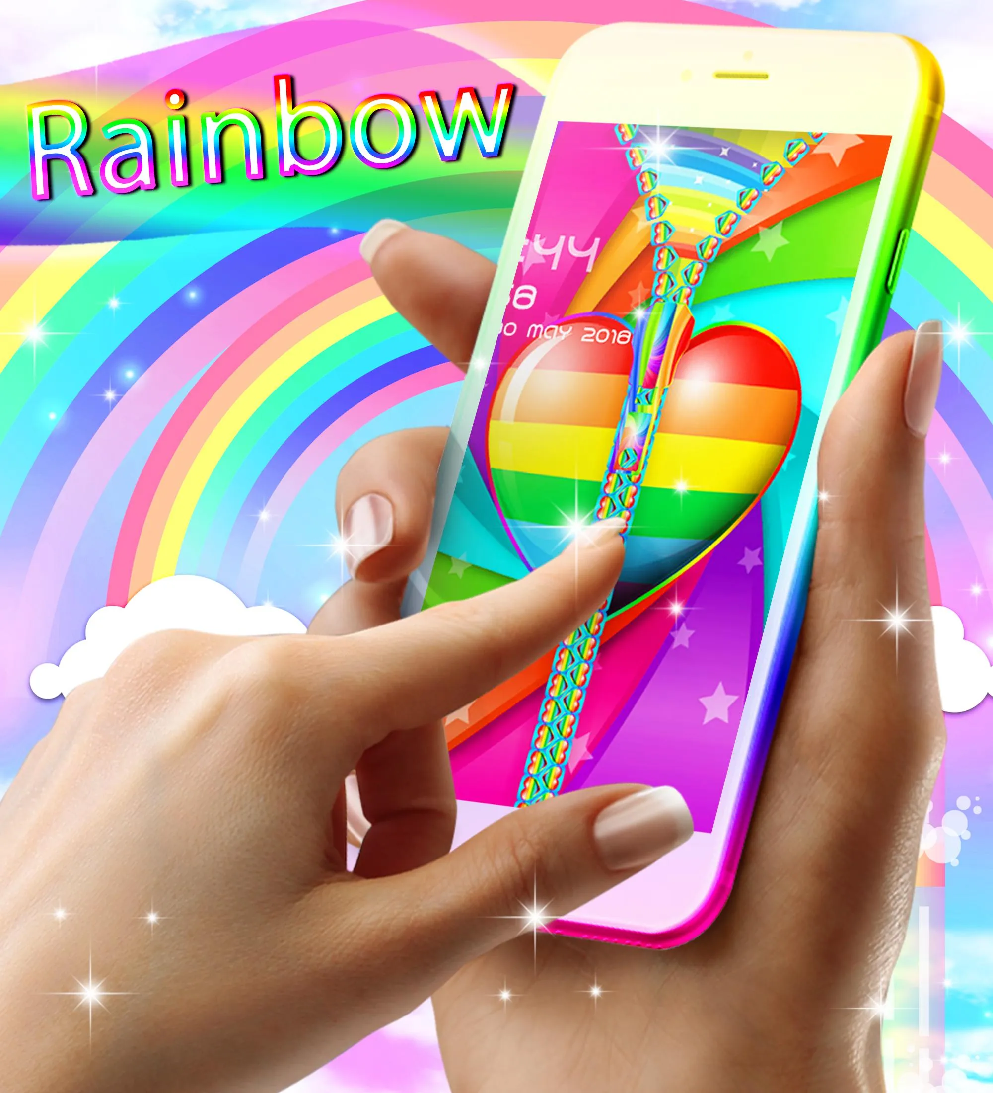 Rainbow lock screen | Indus Appstore | Screenshot