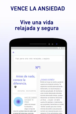 Ansiedad y estrés | Indus Appstore | Screenshot