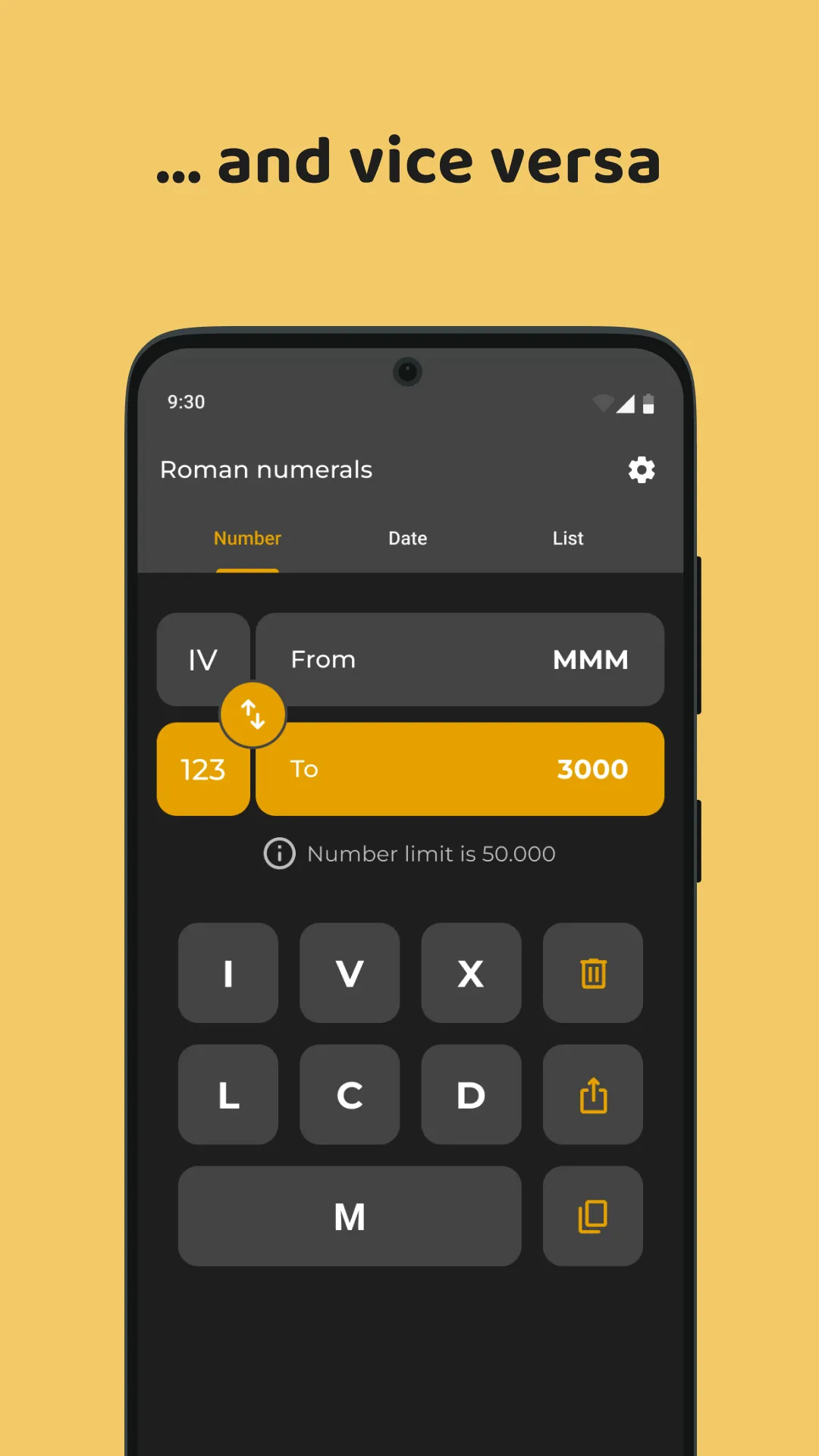 Roman numerals generator | Indus Appstore | Screenshot