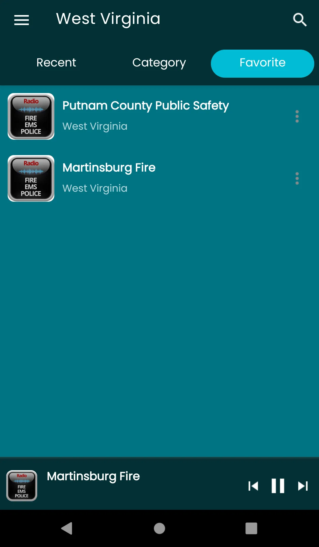 West Virginia scanner radios | Indus Appstore | Screenshot