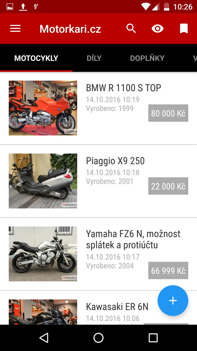 Motorkáři.cz | Indus Appstore | Screenshot