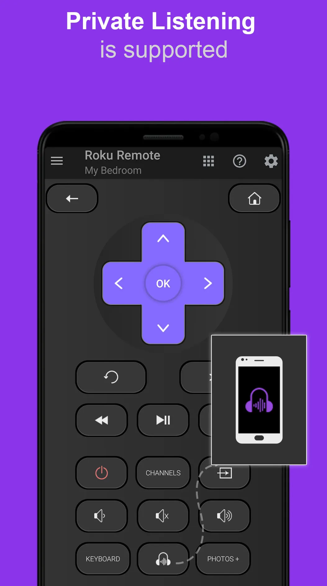 Roku Remote: RoSpikes(WiFi/IR) | Indus Appstore | Screenshot