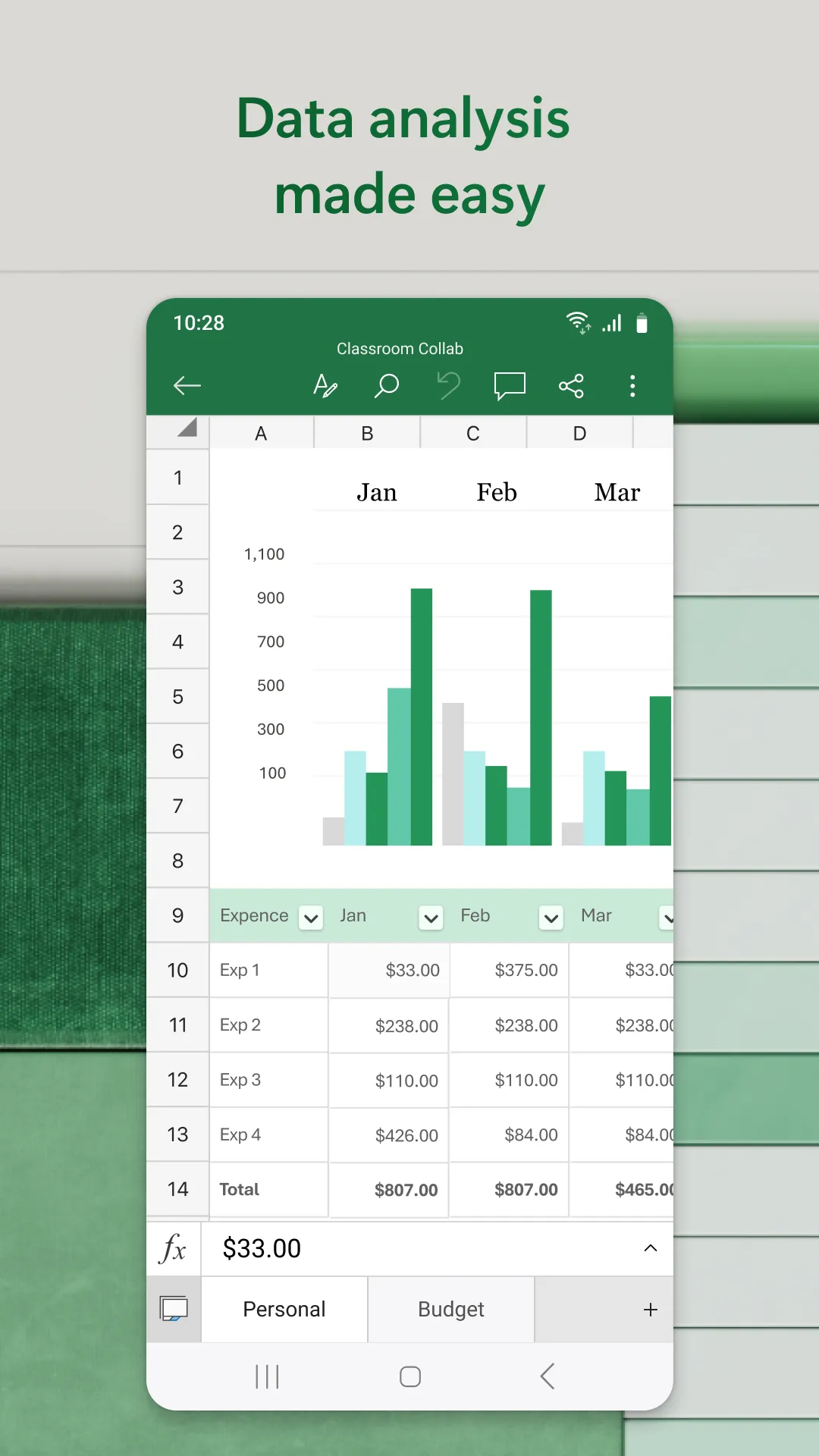 Microsoft Excel: Spreadsheets | Indus Appstore | Screenshot