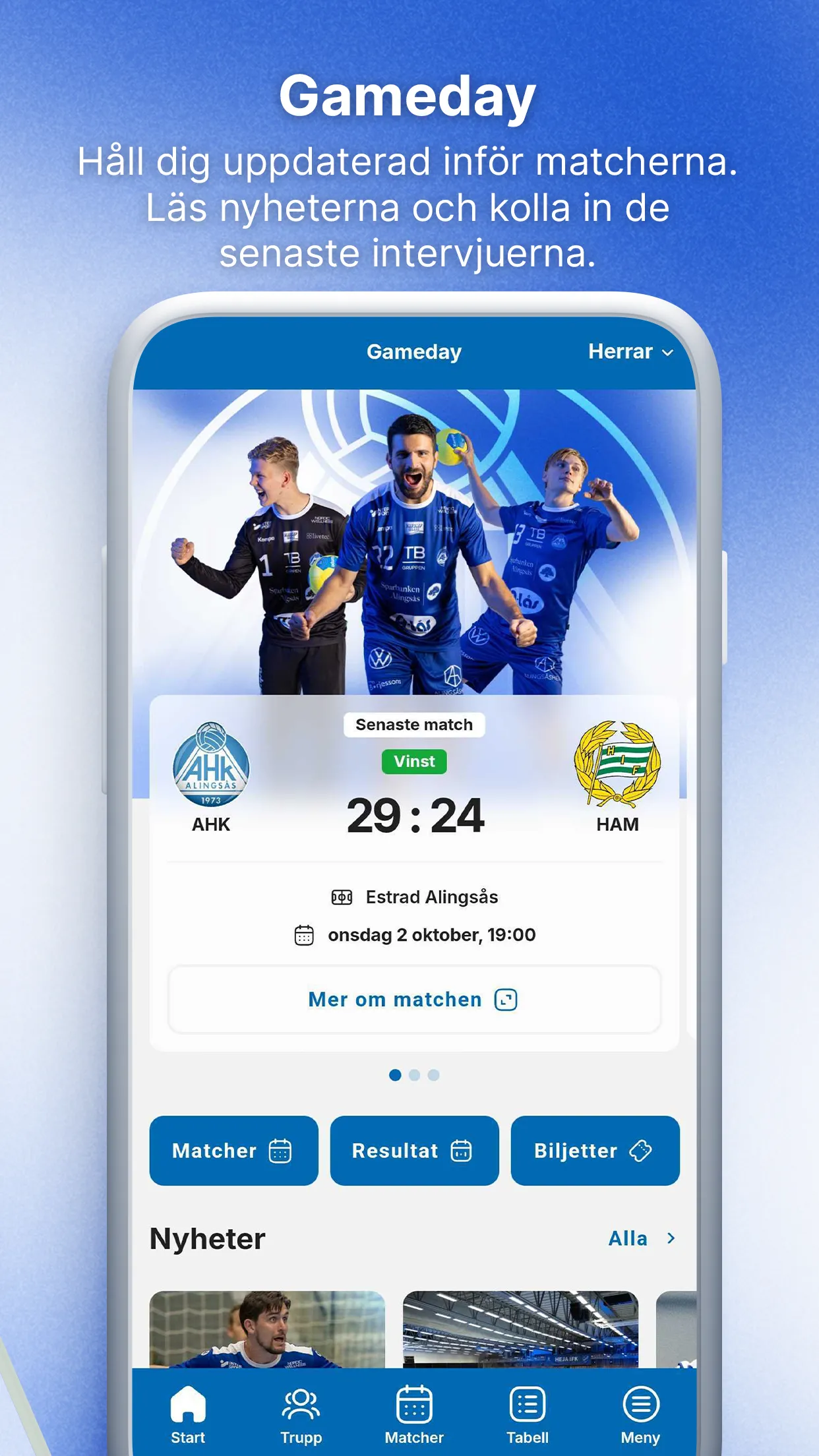 Alingsås - Gameday | Indus Appstore | Screenshot