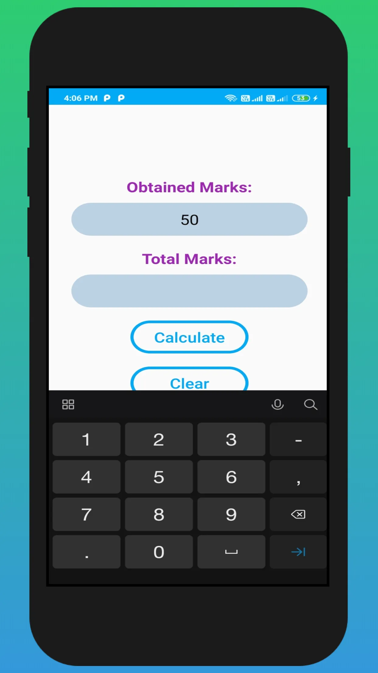 Marks Percentage Calculator | Indus Appstore | Screenshot