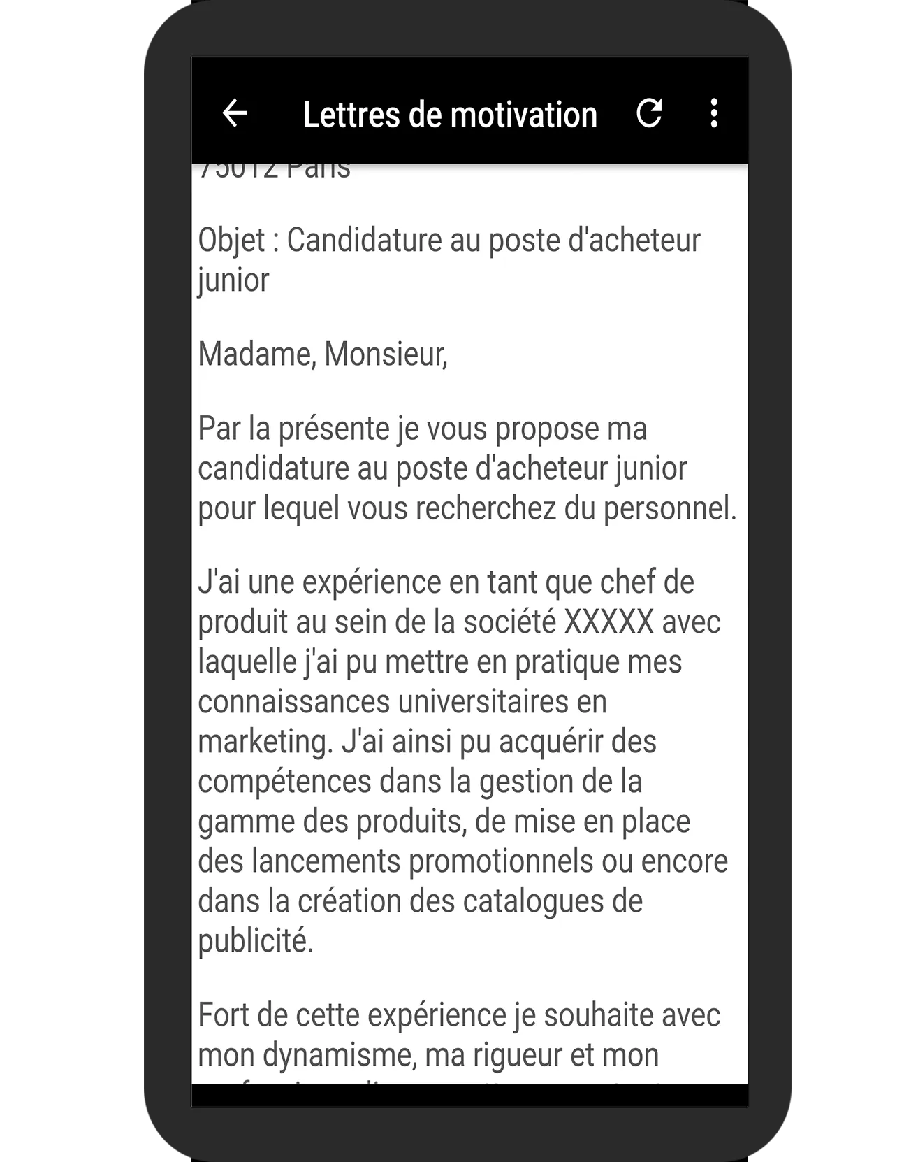Lettres de motivation : Simple | Indus Appstore | Screenshot