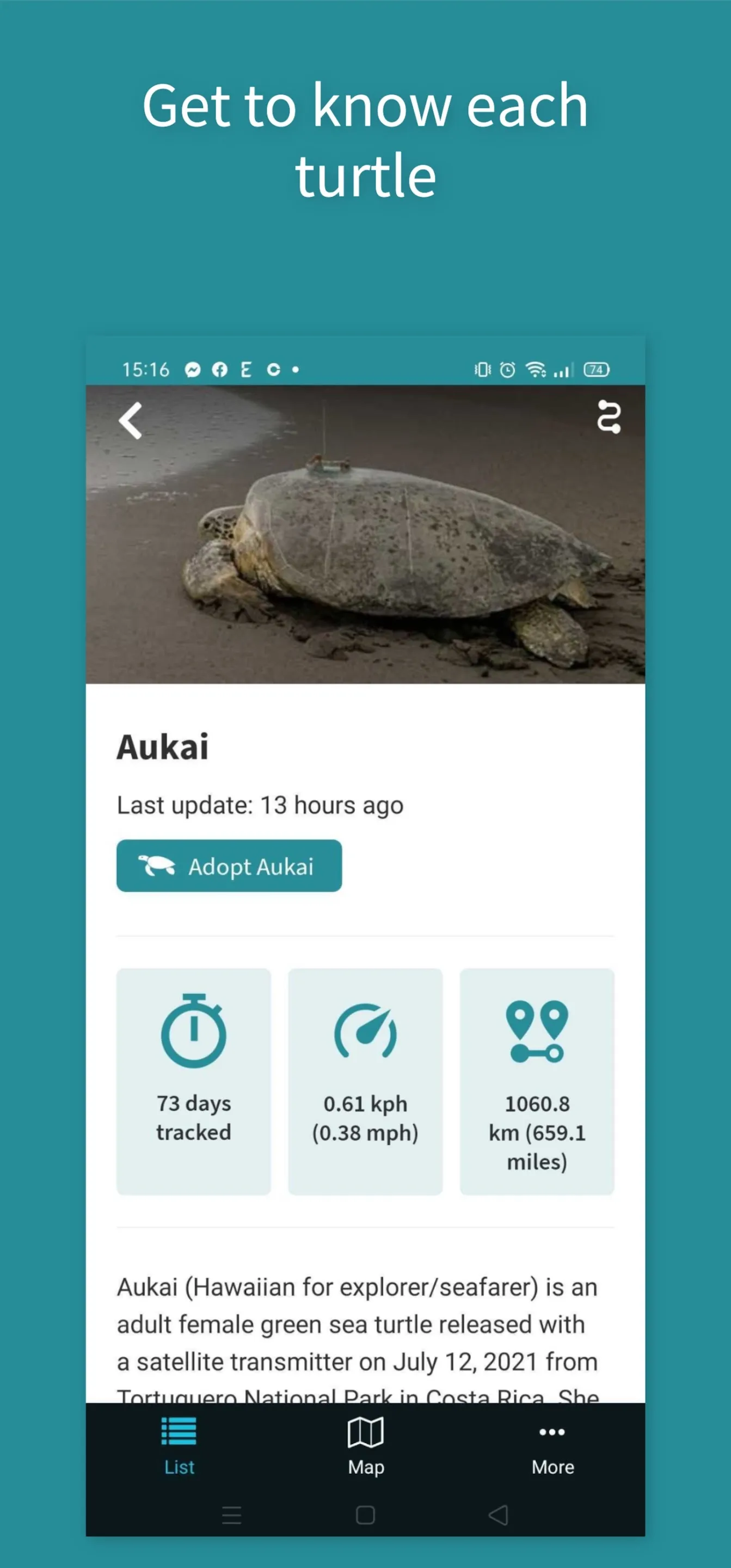 STC Turtle Tracker | Indus Appstore | Screenshot