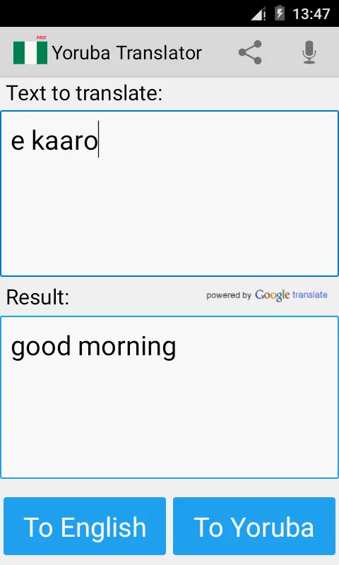Yoruba English Translator | Indus Appstore | Screenshot