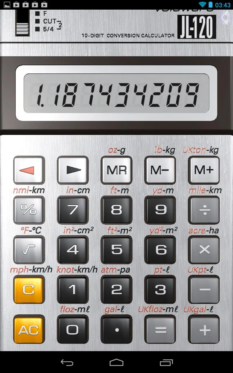 3D Conversion Calculator | Indus Appstore | Screenshot