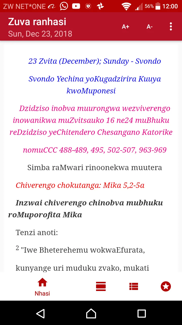 Shona Lectionary | Indus Appstore | Screenshot