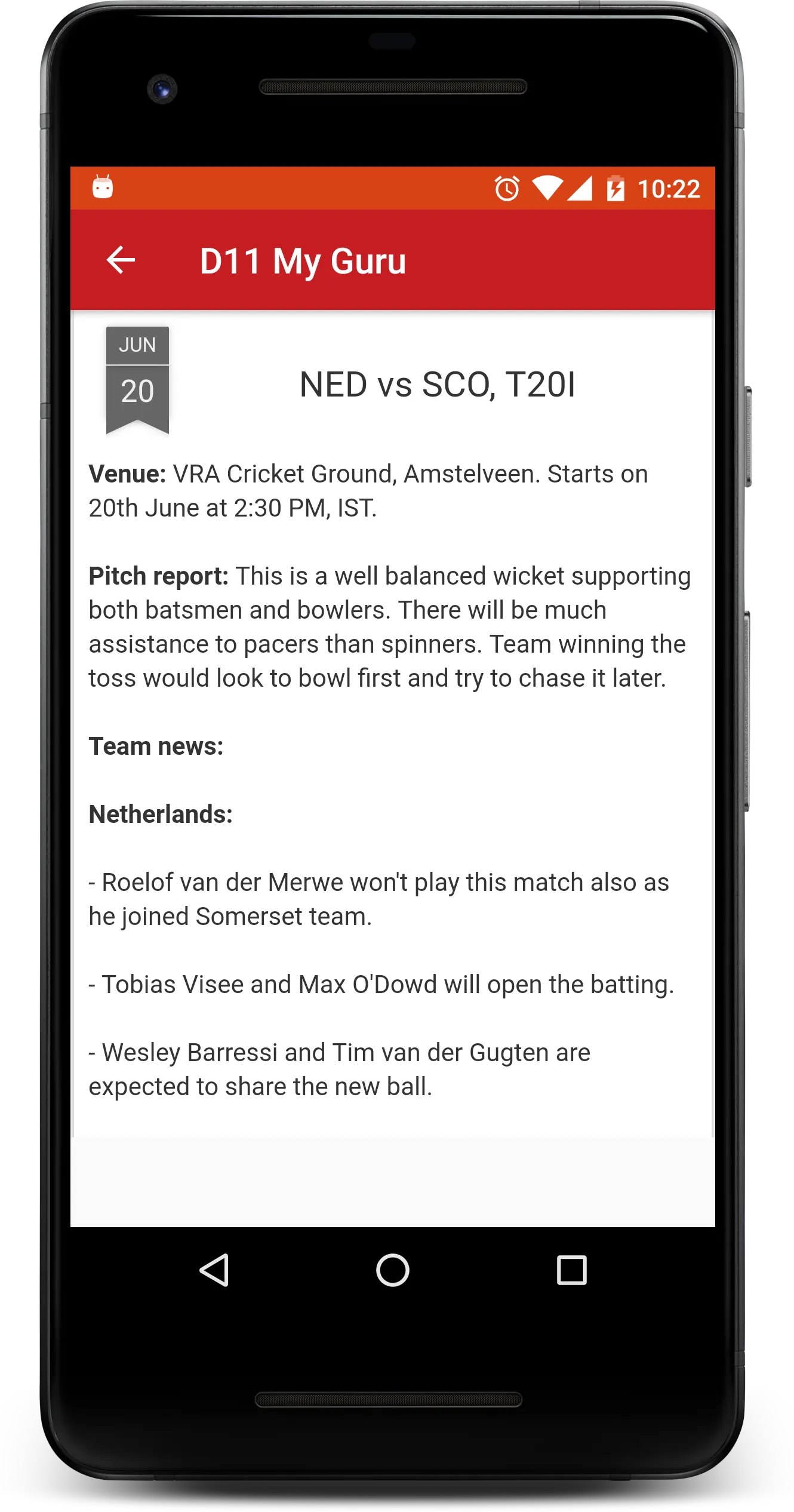 Cricket Predictions / Tips | Indus Appstore | Screenshot