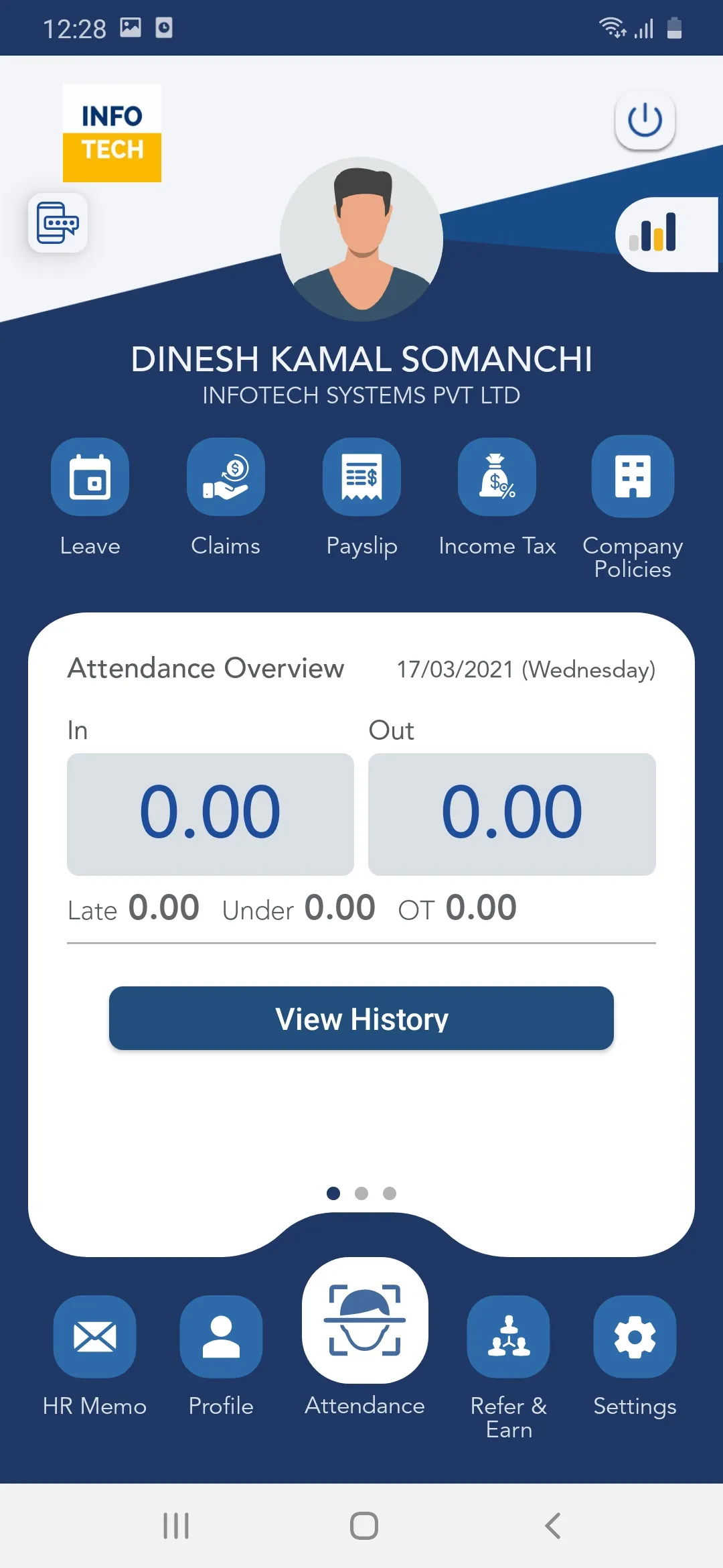 INFOTECH HRMS | Indus Appstore | Screenshot