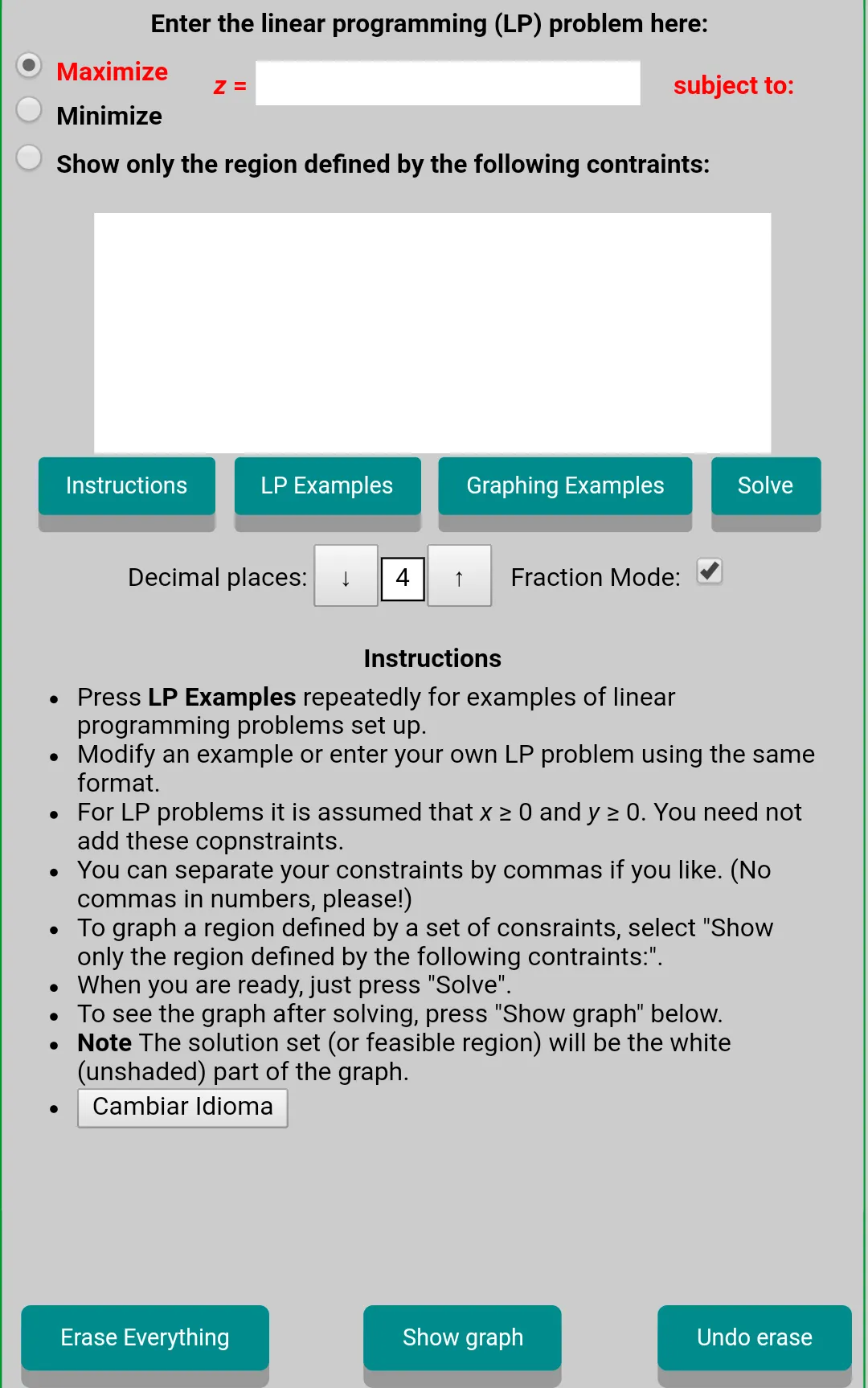 Linear Programming Grapher | Indus Appstore | Screenshot