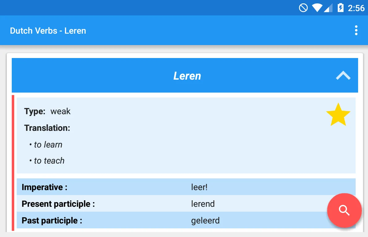 The Dutch Verbs Companion | Indus Appstore | Screenshot