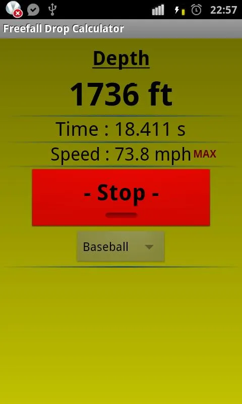 Freefall Depth Stopwatch | Indus Appstore | Screenshot