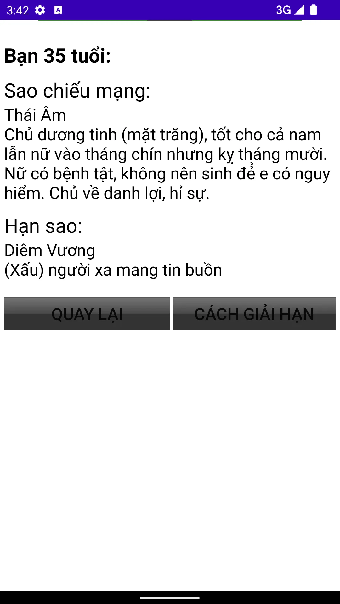 Sao Chiếu Mệnh | Indus Appstore | Screenshot