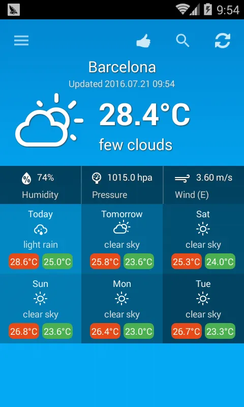 Weather Spain | Indus Appstore | Screenshot