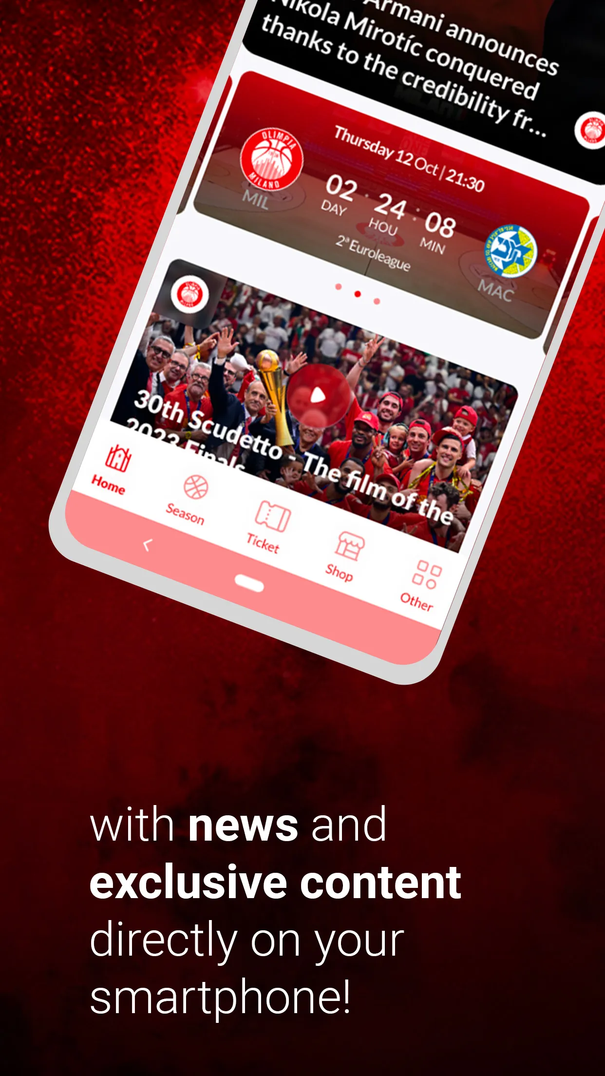 Olimpia Milano – Official App | Indus Appstore | Screenshot