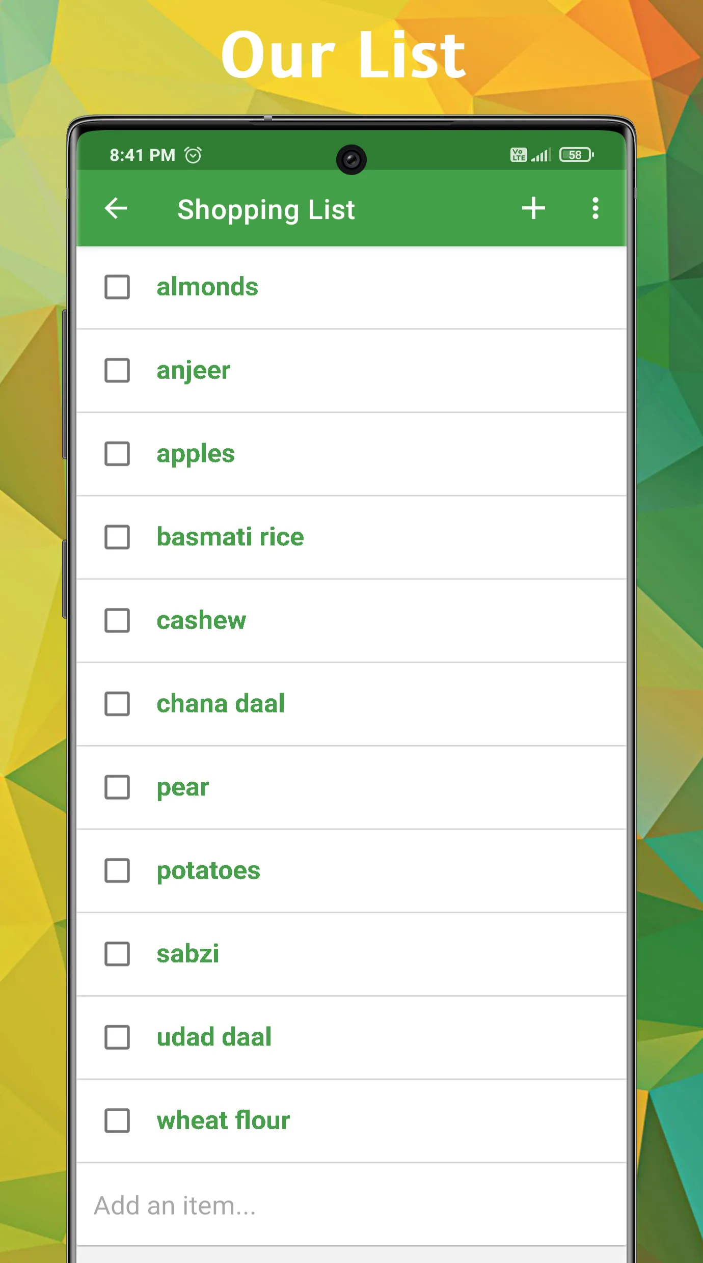 OurList - My Grocery List | Indus Appstore | Screenshot