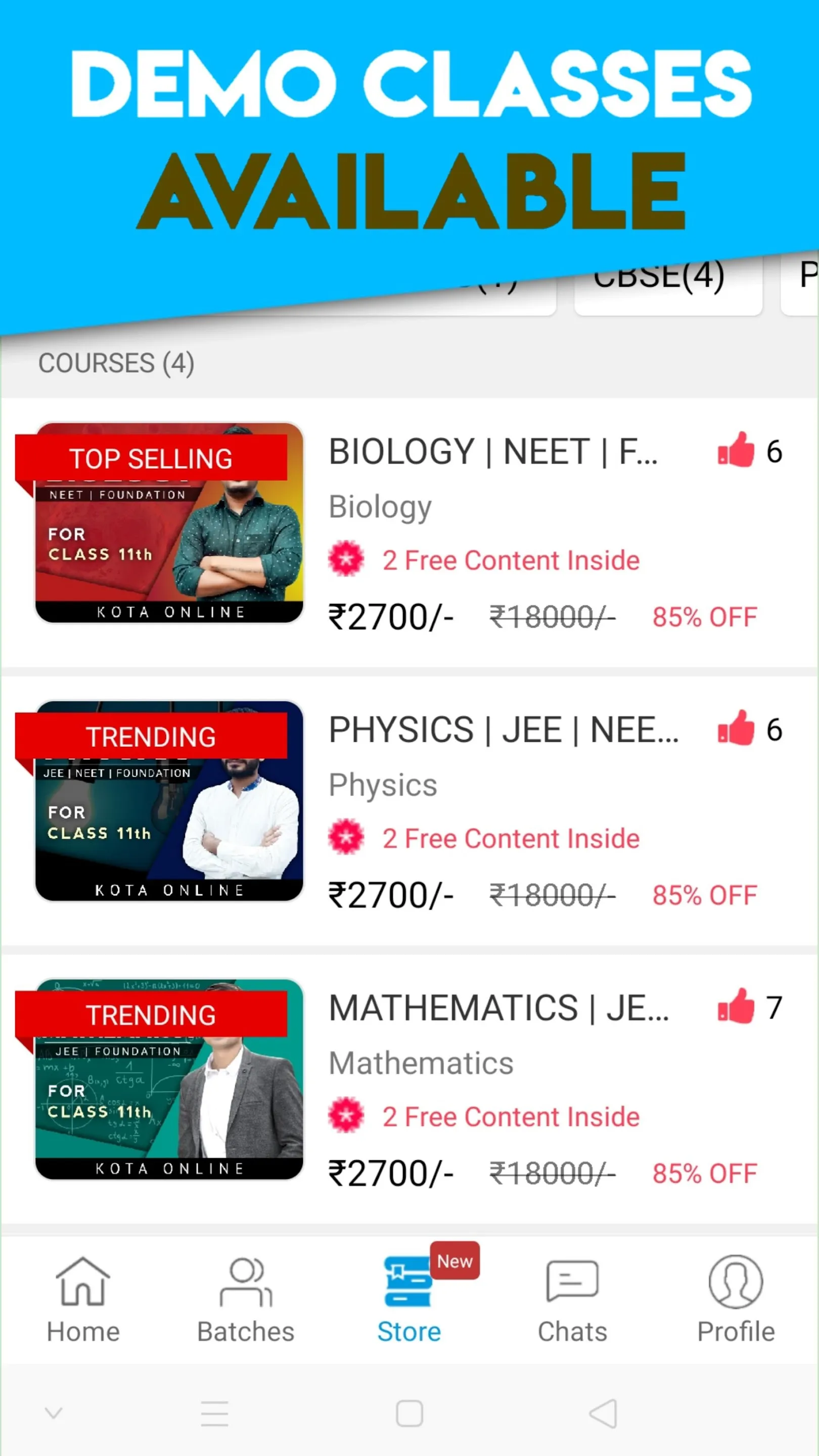 Kota Online | JEE, NEET, FOUND | Indus Appstore | Screenshot