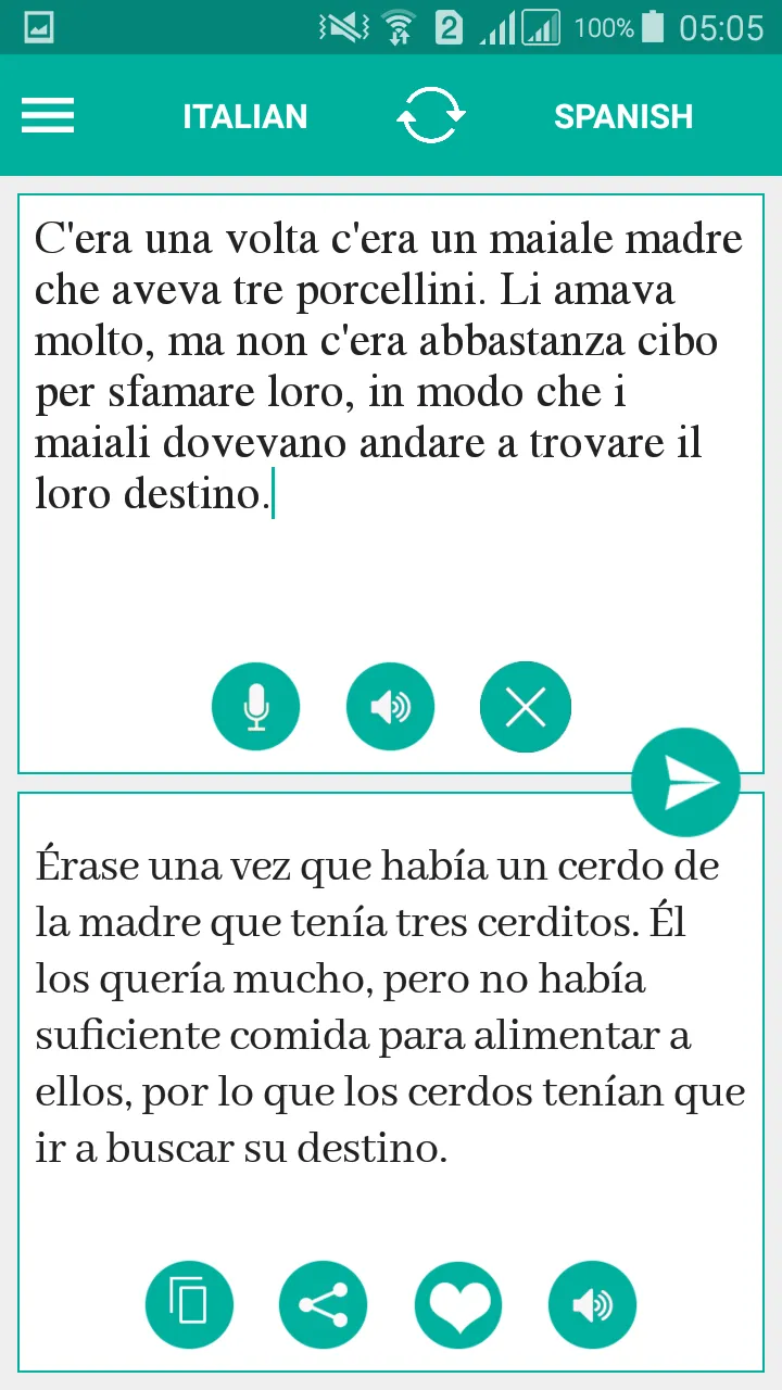 Italian Spanish Translator | Indus Appstore | Screenshot