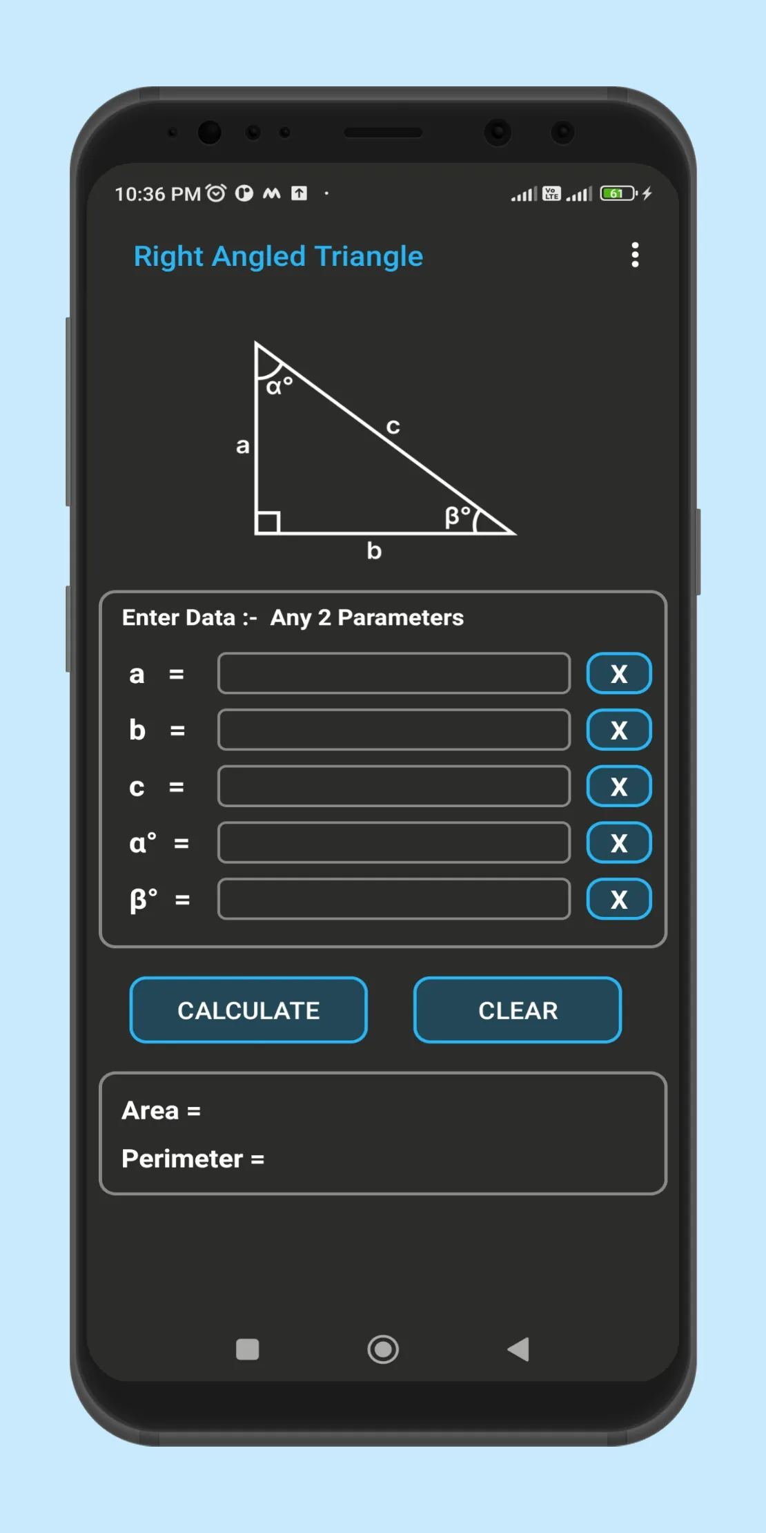 Right Triangle Calculator | Indus Appstore | Screenshot