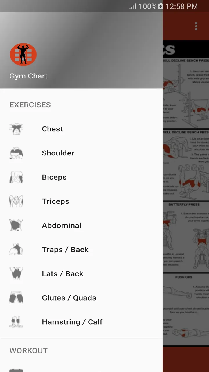 Gym Chart Offline | Indus Appstore | Screenshot