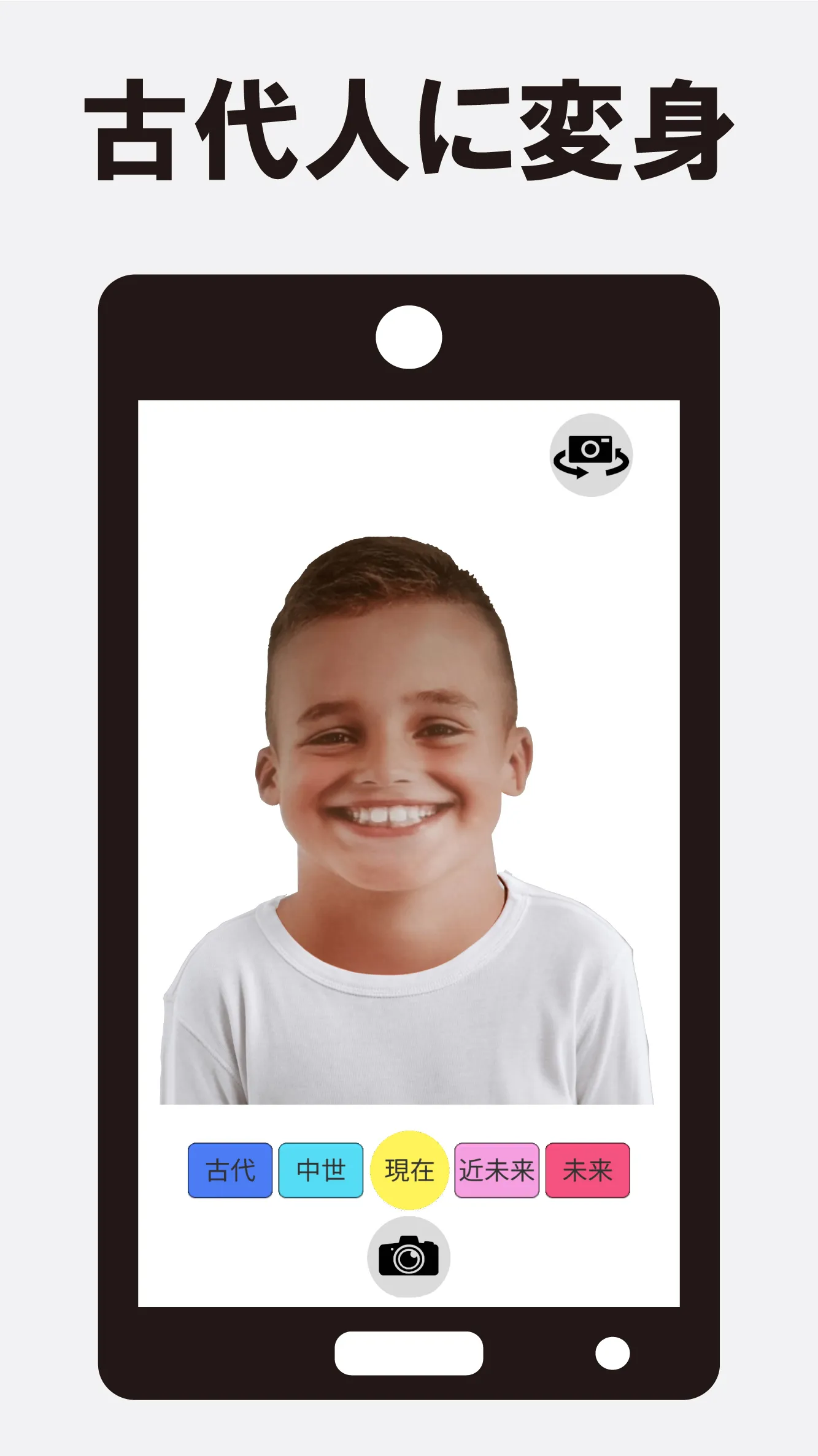 タイムトラベラー・カメラ（先祖・子孫の顔を予測） | Indus Appstore | Screenshot