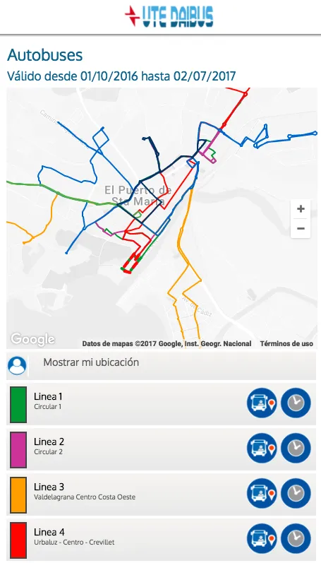 Autobuses Urbanos El Puerto de | Indus Appstore | Screenshot