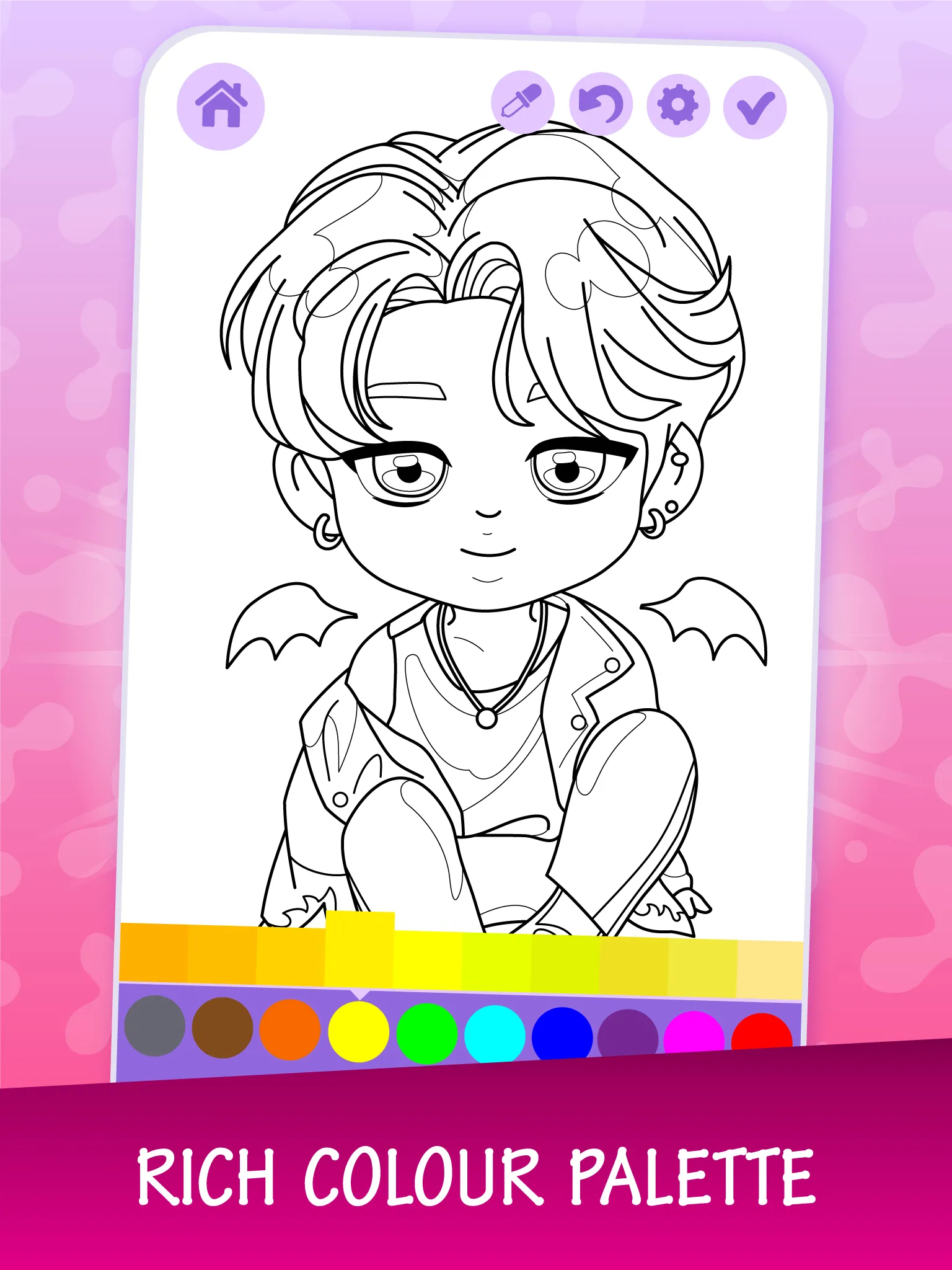 KPOP Chibi Idol Coloring Book | Indus Appstore | Screenshot
