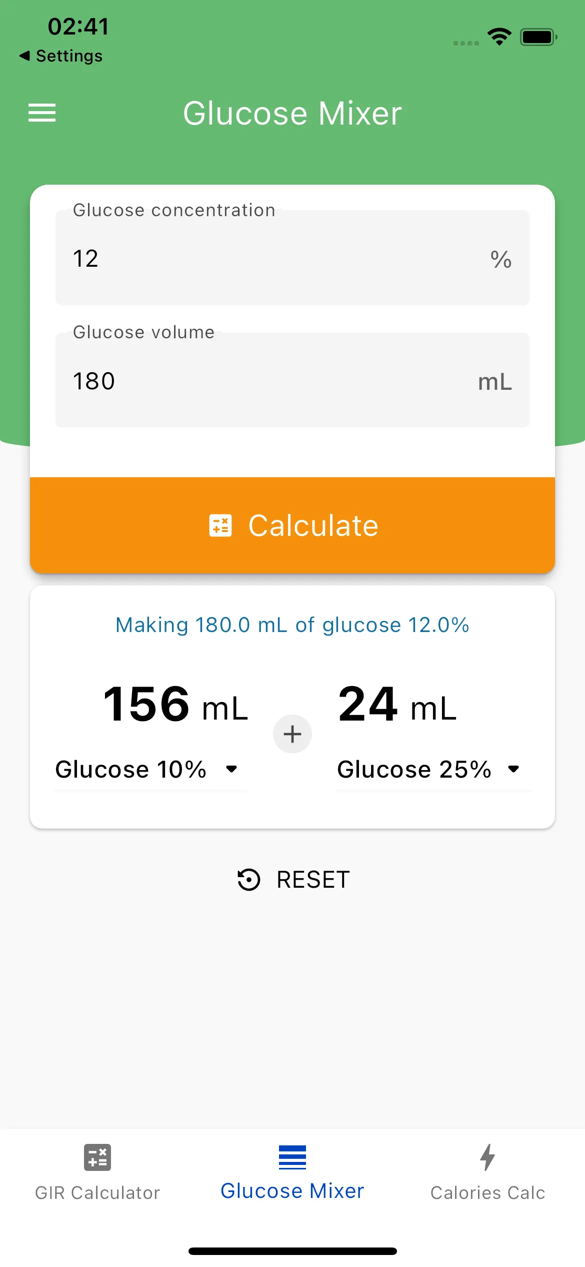 Dextrose Calc - GIR Calculator | Indus Appstore | Screenshot