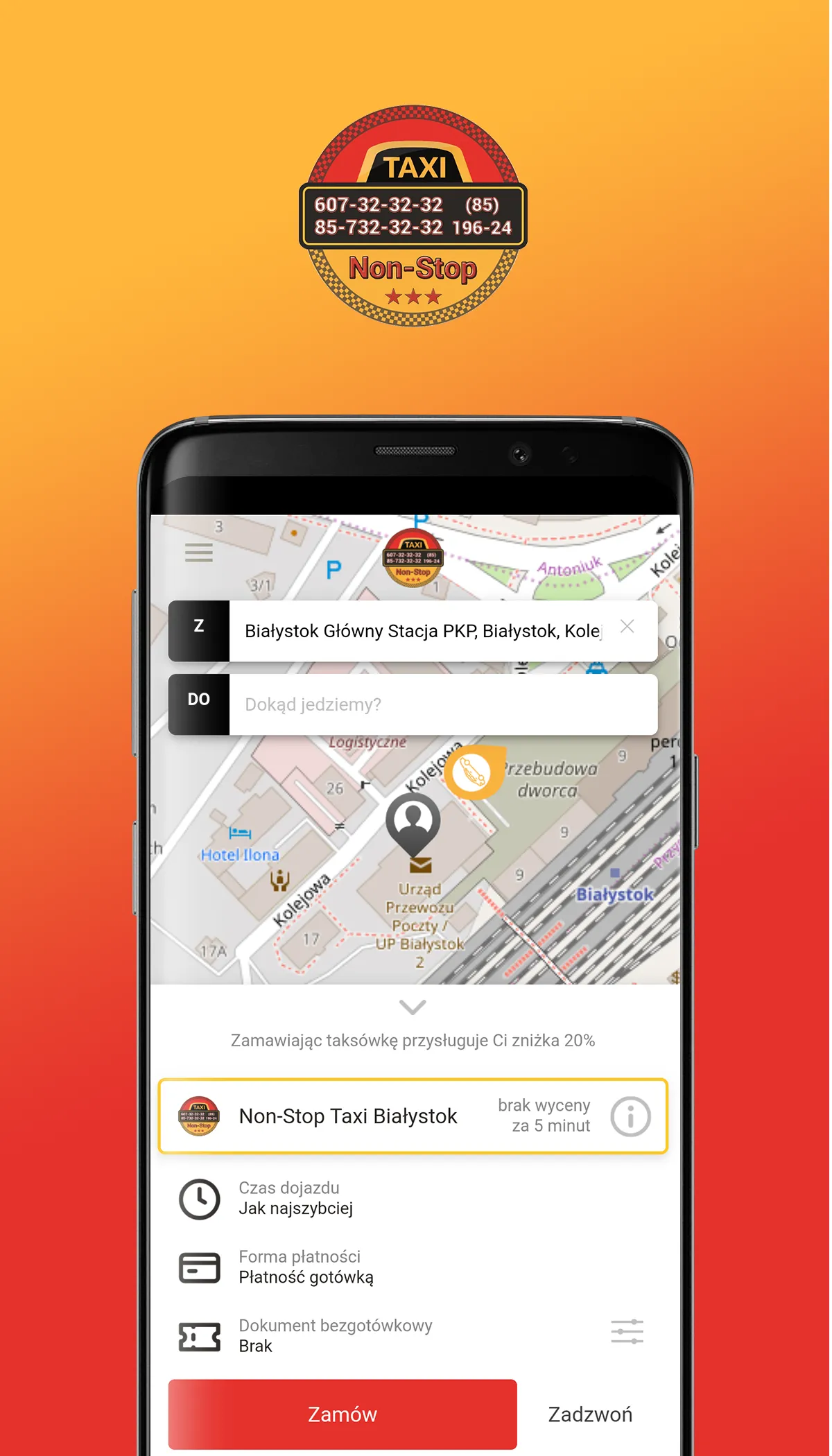 Non-Stop Taxi Białystok | Indus Appstore | Screenshot