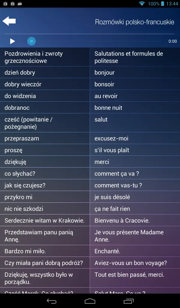Rozmówki polsko-francuskie | Indus Appstore | Screenshot