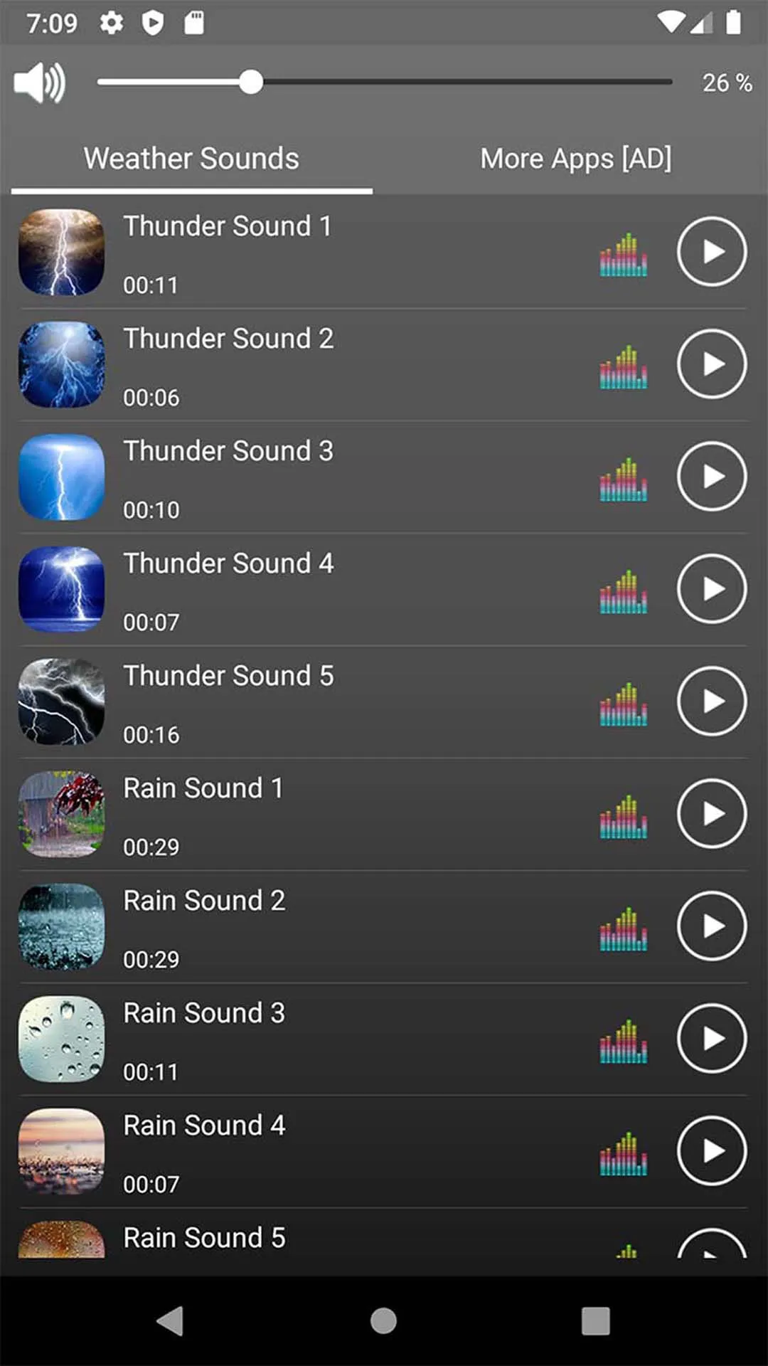 Weather Sounds and Wallpapers | Indus Appstore | Screenshot