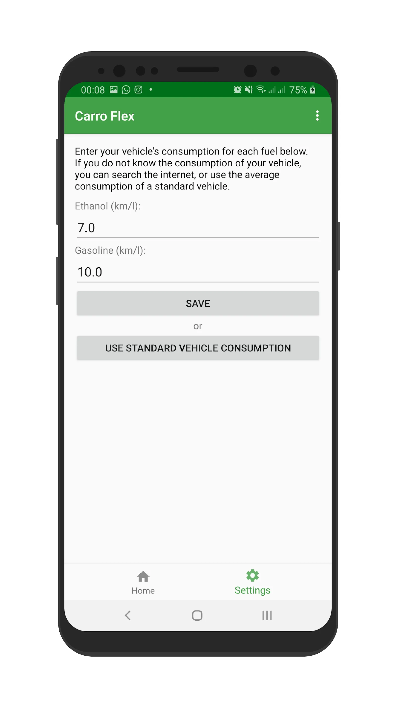 Car Flex: Ethanol vs Gasoline | Indus Appstore | Screenshot