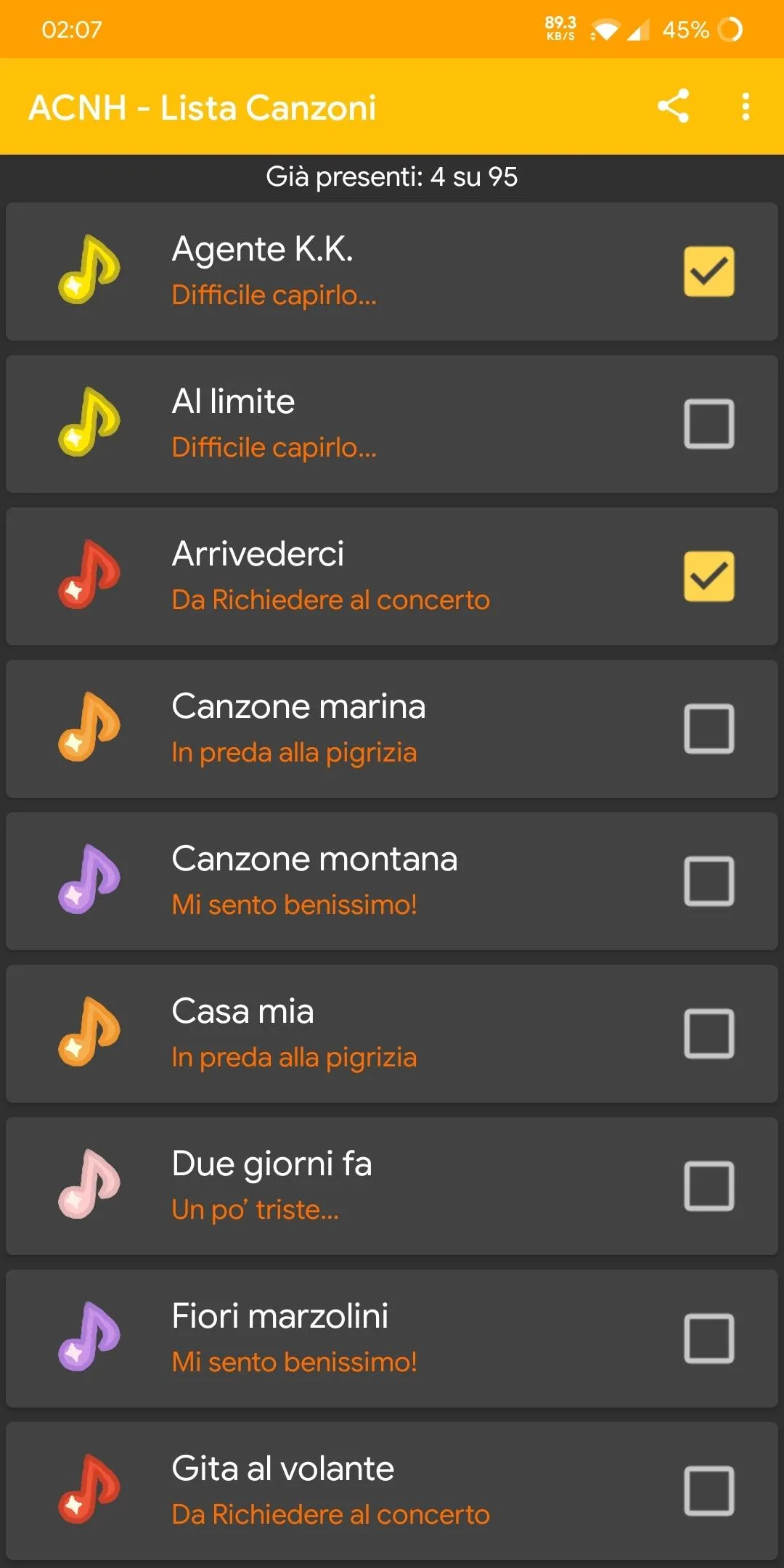 ACNH - Lista Canzoni | Indus Appstore | Screenshot