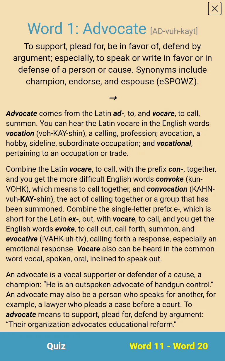 Verbal Advantage - Level 2 | Indus Appstore | Screenshot