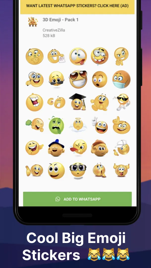 3D Emoji Stickers for WhatsApp | Indus Appstore | Screenshot