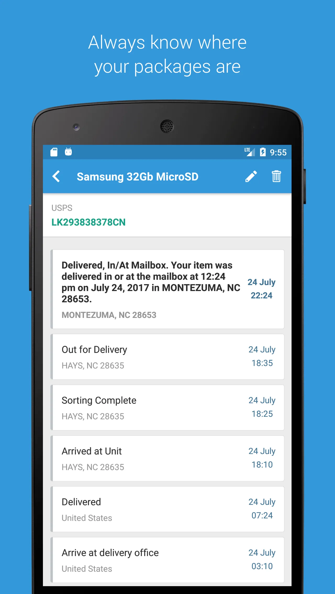 Parcels: Track Online Orders | Indus Appstore | Screenshot