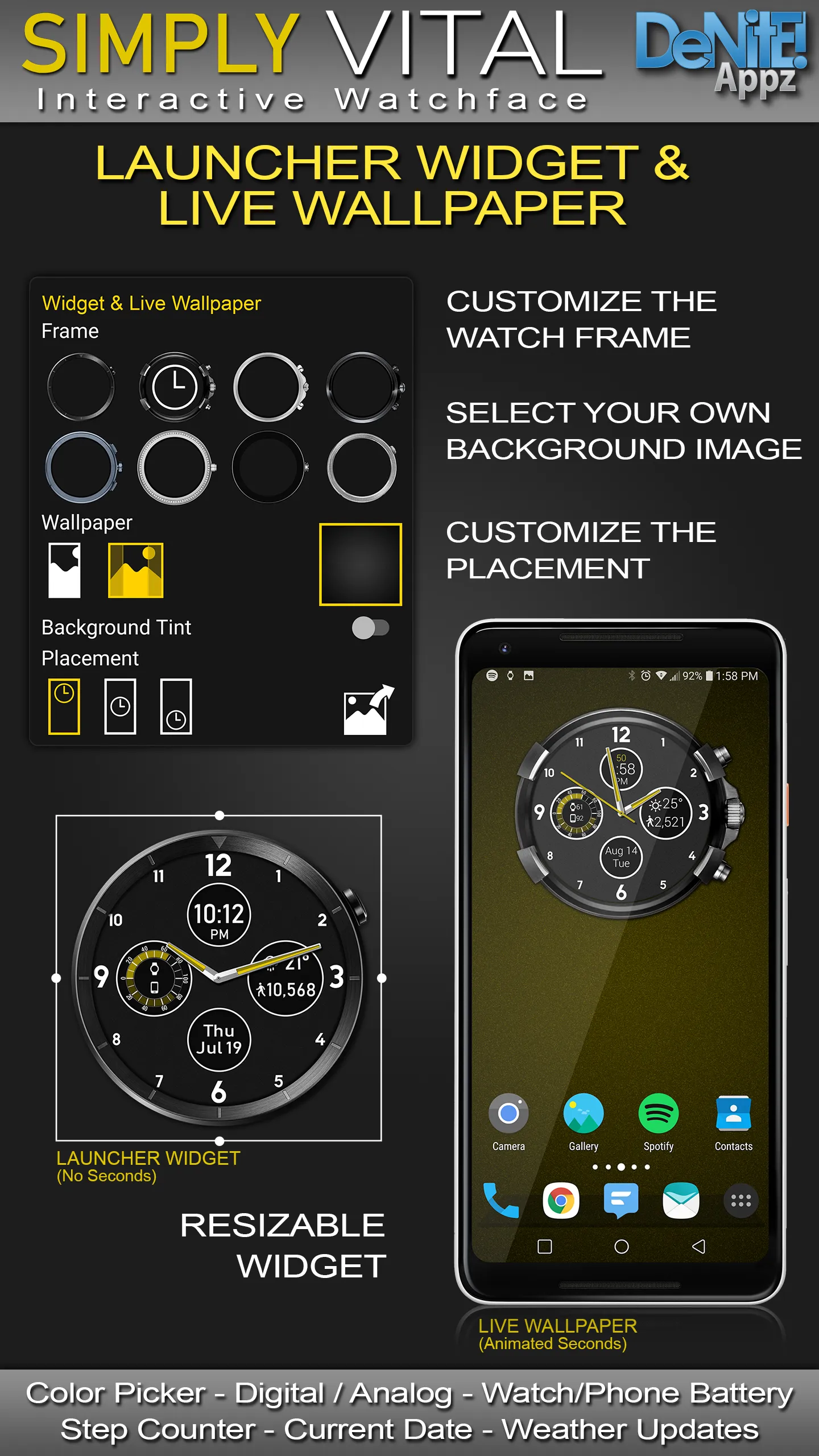 Simply Vital HD Watch Face | Indus Appstore | Screenshot