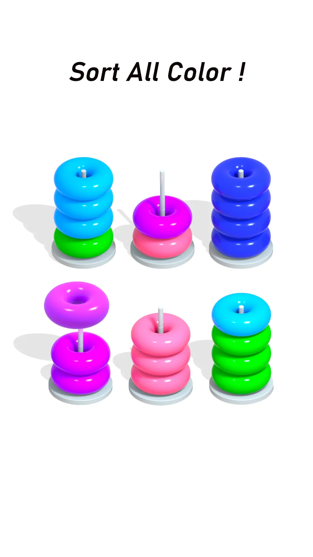 Color Hoop : Ring Sort ASMR 3D | Indus Appstore | Screenshot