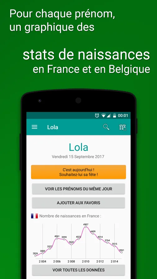 Prénoms en fête | Indus Appstore | Screenshot